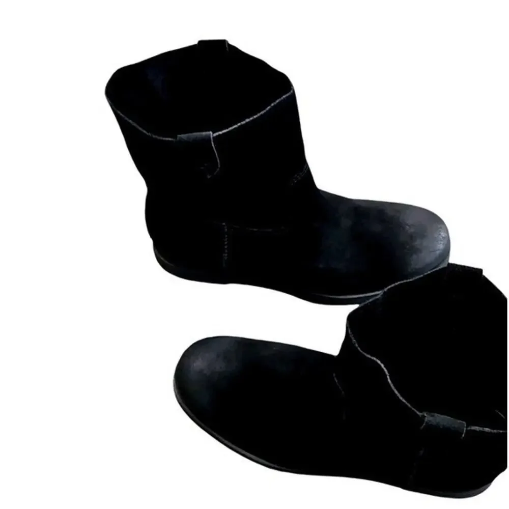 Ugg Josefene Short Boot In Black Womens Velvety Suede Size US 9.5 EU 40.5 NEW